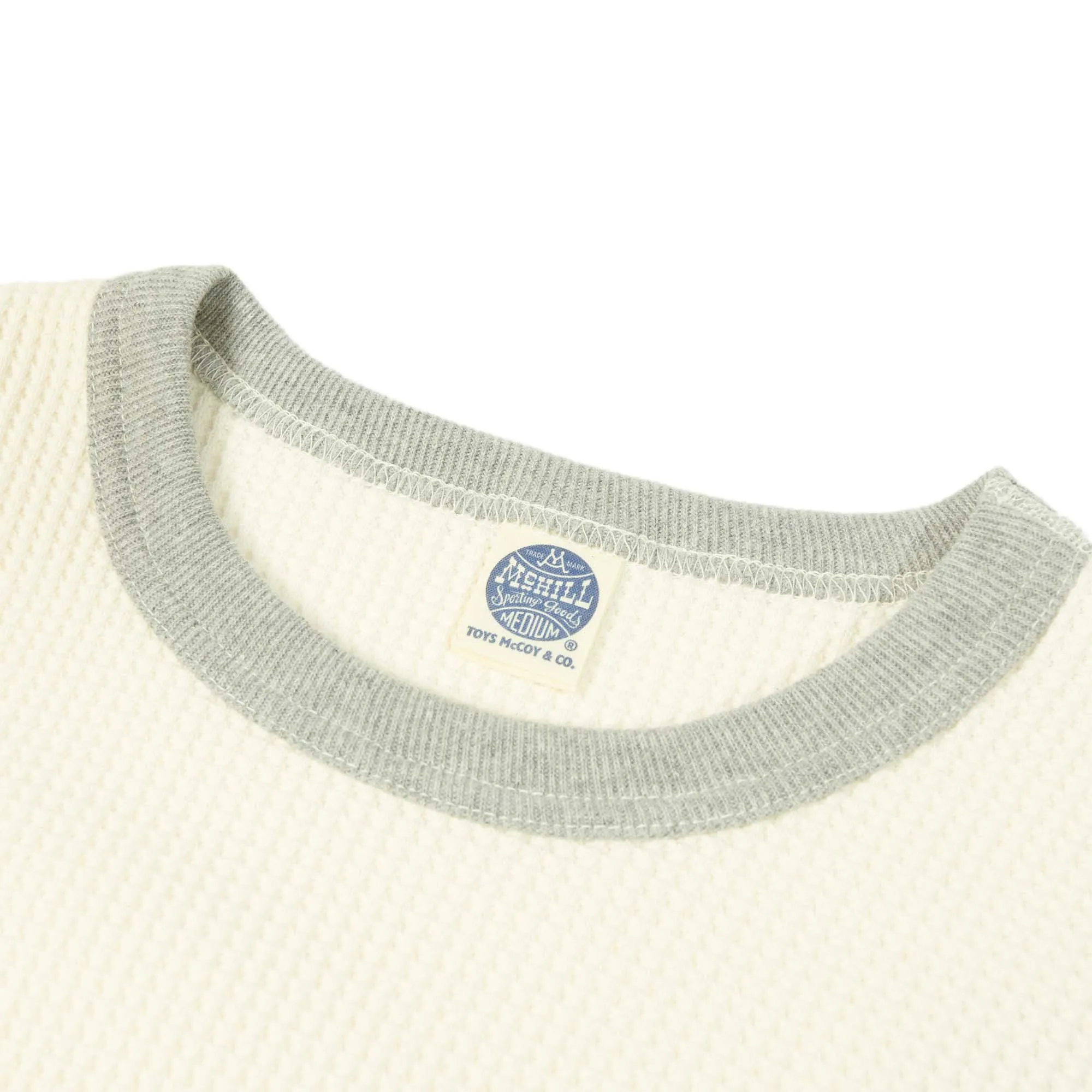 TOYS McCOY Big Waffle Crew Neck Sweatshirt - Natural