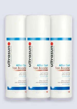 Ultrasun After Sun Tan Booster Self Tanning Gel For Sensitive Skin 150ml - 3 Pack Saver
